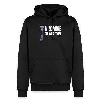 Beinamputierte Amputationsunterstützung - Männer Premium Bio Hoodie - Schwarz - Vorne - Nico (187cm)