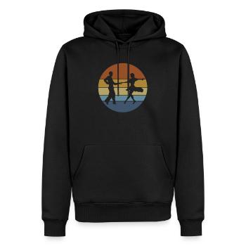 Salsa Danse Musique Latin - Sweat à capuche Premium bio Homme - noir - Devant - Nico (187cm)