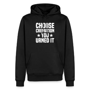 Croque-mort - Sweat à capuche Premium bio Homme - noir - Devant - Nico (187cm)