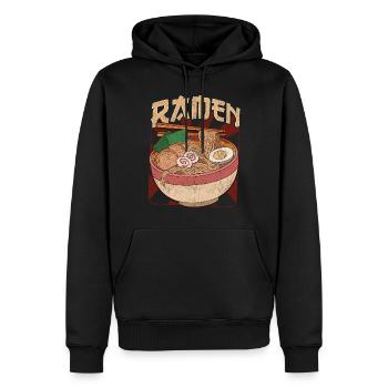 Ein japanischer Ramen - Männer Premium Bio Hoodie - Schwarz - Vorne - Nico (187cm)