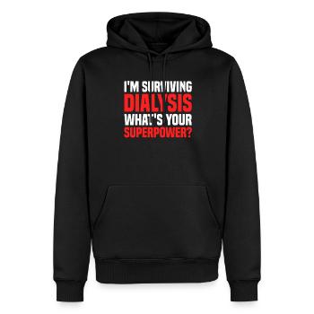 Niere Operation Transplantation - Männer Premium Bio Hoodie - Schwarz - Vorne - Nico (187cm)
