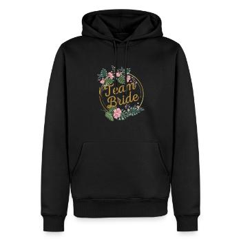 Épouse de l’équipe - Sweat à capuche Premium bio Homme - noir - Devant - Nico (187cm)