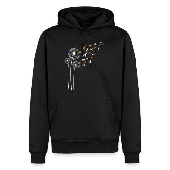 Boxer Hund Löwenzahnblüte für Löwenzahn-Liebhaber - Männer Premium Bio Hoodie - Schwarz - Vorne - Nico (187cm)