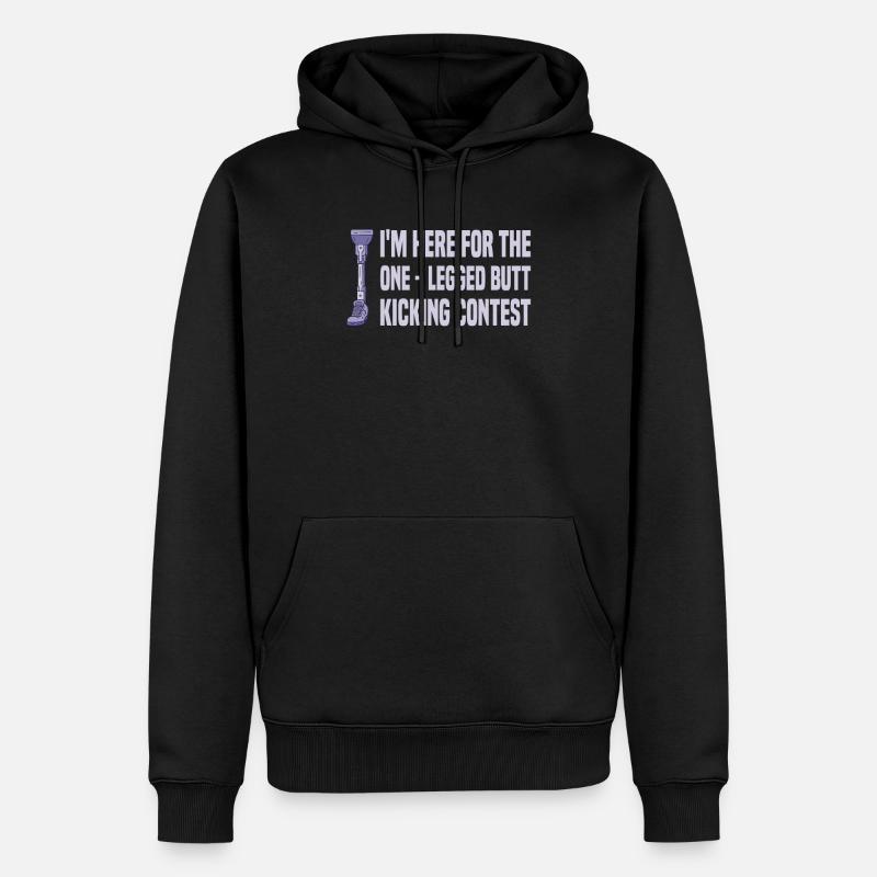 Beinamputation - Männer Premium Bio Hoodie - Schwarz