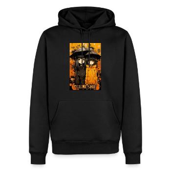 Freundschaft unter dem Regenschirm Anime Mädchen - Männer Premium Bio Hoodie - Schwarz - Vorne - Nico (187cm)