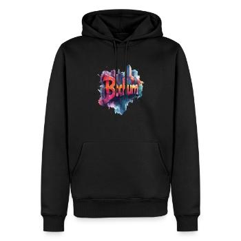 Bochum - Männer Premium Bio Hoodie - Schwarz - Vorne - Nico (187cm)