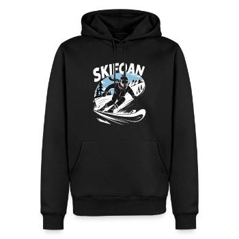 Skifoan - Austrian Ski - Men’s Premium Organic Hoodie - black - Front - Nico (187cm)