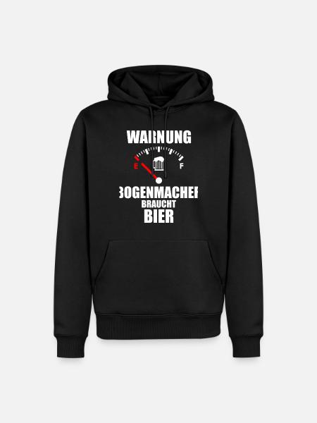 BOGENMACHER Saying Beer - Men’s Premium Organic Hoodie - black