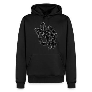 Design geometrischer Rohre. - Männer Premium Bio Hoodie - Schwarz - Vorne - Nico (187cm)
