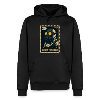 Retour à Masque à gaz émetteur - Sweat à capuche Premium bio Homme - noir - Devant - Nico (187cm)