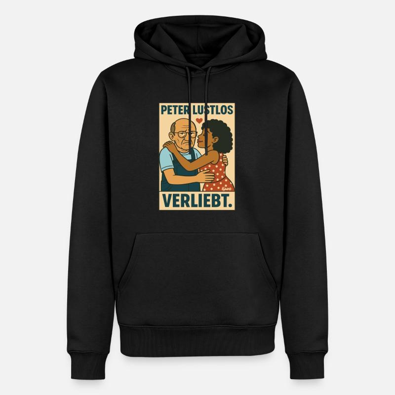 Peter Ratless – amoureux et bouleversé - Sweat à capuche Premium bio Homme - noir