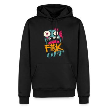 Les poissons sauvages réclament leur envol dans des couleurs vives - Sweat à capuche Premium bio Homme - noir - Devant - Nico (187cm)