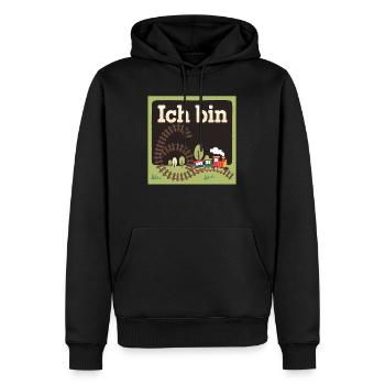 Ich bin 6 Zug Eisenbahn 6. Geburtstag - Männer Premium Bio Hoodie - Schwarz - Vorne - Nico (187cm)