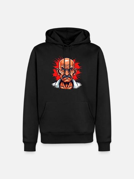 Anführer der friedlichen Revolution - Männer Premium Bio Hoodie - Schwarz