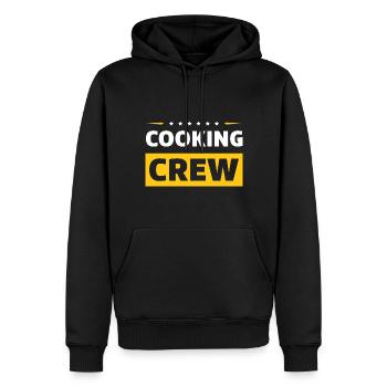 Cooking Crew - Männer Premium Bio Hoodie - Schwarz - Vorne - Nico (187cm)