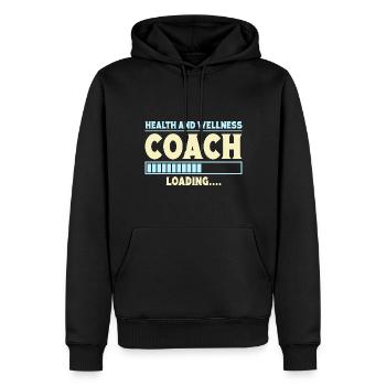 Fitness Motivation Musculation Coach de santé Gym - Sweat à capuche Premium bio Homme - noir - Devant - Nico (187cm)