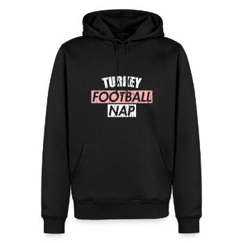 TURQUIE FOOTBALL NAP - Sweat à capuche Premium bio Homme - noir - Devant - Nico (187cm)