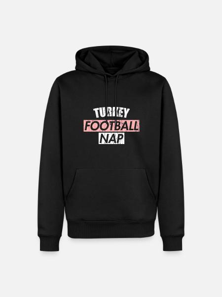 TURKEY FOOTBALL NAP - Männer Premium Bio Hoodie - Schwarz