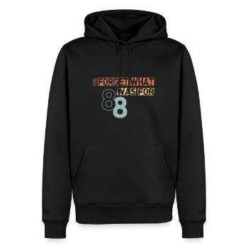 forget, funny, men, women, - Männer Premium Bio Hoodie - Schwarz - Vorne - Nico (187cm)