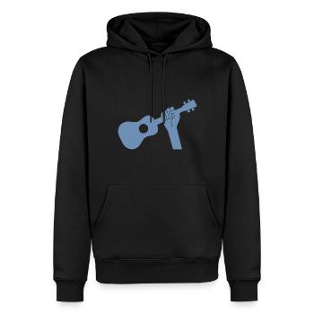 Musik Ukulele Arm Heavy Metal Rocker - Männer Premium Bio Hoodie - Schwarz - Vorne - Nico (187cm)