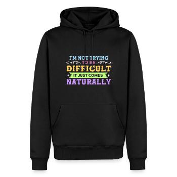 Personnes âgées Grand-père sarcastique - Sweat à capuche Premium bio Homme - noir - Devant - Nico (187cm)