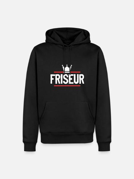 Friseur Beruf - Männer Premium Bio Hoodie - Schwarz