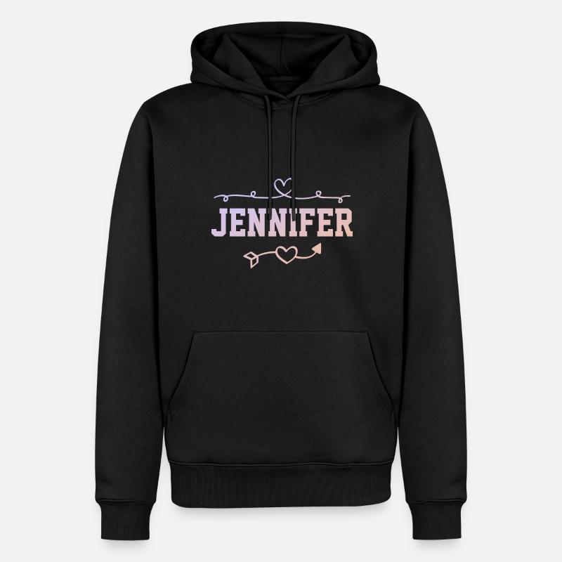 Jennifer - Sweat à capuche Premium bio Homme - noir