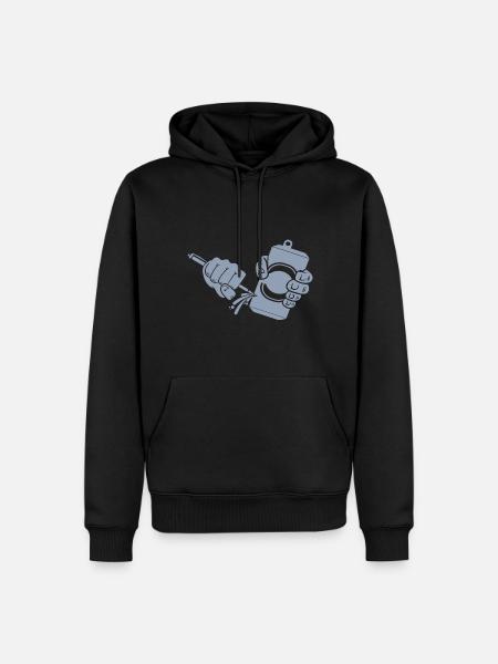 Bier Dosenbier Dosenstechen - Männer Premium Bio Hoodie - Schwarz
