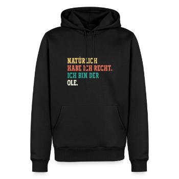 Ole Lustiger Spruch Vorname Name Ole - Männer Premium Bio Hoodie - Schwarz - Vorne - Nico (187cm)
