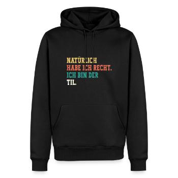 Til Lustiger Spruch Vorname Name Til - Männer Premium Bio Hoodie - Schwarz - Vorne - Nico (187cm)