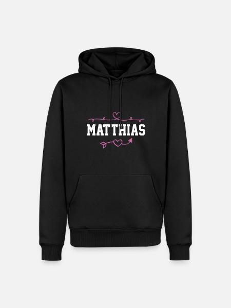 Matthias - Men’s Premium Organic Hoodie - black