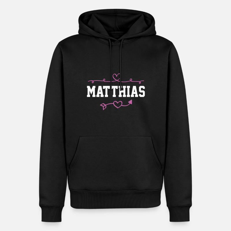 Matthias - Sweat à capuche Premium bio Homme - noir
