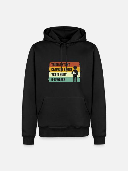Clavicle Broke Broken Clavicle - Men’s Premium Organic Hoodie - black