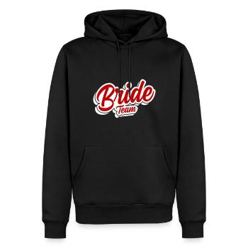 Mariage de l’équipe Mariage - Sweat à capuche Premium bio Homme - noir - Devant - Nico (187cm)