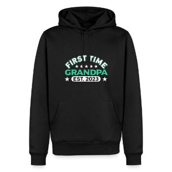 Erstes Mal Opa est. 2023 Vatertag - Männer Premium Bio Hoodie - Schwarz - Vorne - Nico (187cm)