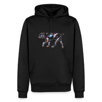 Cane Corso Geometric - Men’s Premium Organic Hoodie - black - Front - Nico (187cm)