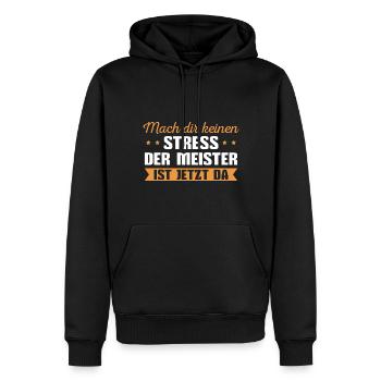 Meisterprüfung bestanden Spruch Meister - Männer Premium Bio Hoodie - Schwarz - Vorne - Nico (187cm)