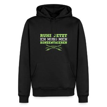 Bogensport Ich muss konzentrieren Bogenschießen - Männer Premium Bio Hoodie - Schwarz - Vorne - Nico (187cm)