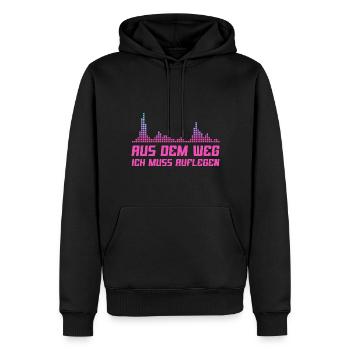 Aus dem Weg ich muss auflegen DJ - Männer Premium Bio Hoodie - Schwarz - Vorne - Nico (187cm)