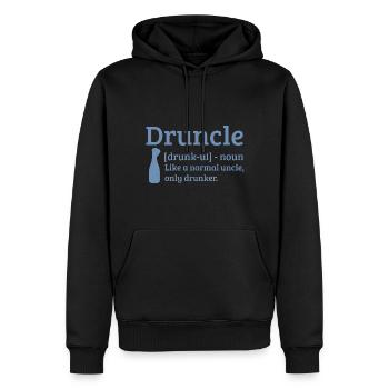 Druncle Drunk uncle like a normal uncle - Men’s Premium Organic Hoodie - black - Front - Nico (187cm)