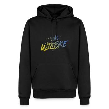 Wiebke - Sweat à capuche Premium bio Homme - noir - Devant - Nico (187cm)