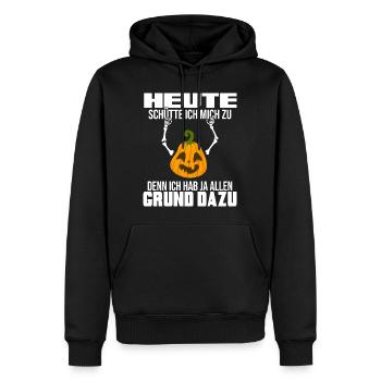 Happy Bier Halloween-Party Trinkspruch am Festzelt - Männer Premium Bio Hoodie - Schwarz - Vorne - Nico (187cm)