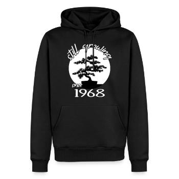 1968 geburtstag bonsai-baum "still growing" nebari - Männer Premium Bio Hoodie - Schwarz - Vorne - Nico (187cm)