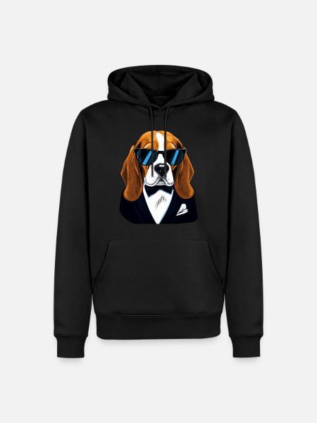Beagle L’agent de sécurité - Sweat à capuche Premium bio Homme -