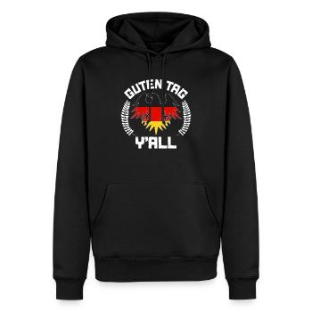 Guten Tag Y'all Germany Flag German Beer Festival - Men’s Premium Organic Hoodie - black - Front - Nico (187cm)