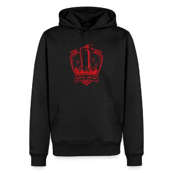Feuerwehr Notfallhelfer Feuerwehrmann - Männer Premium Bio Hoodie - Schwarz - Vorne - Nico (187cm)