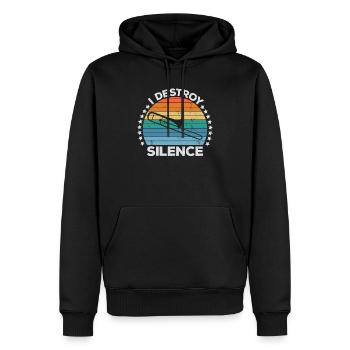 Destroy Silence Marching Band Posaunistin - Männer Premium Bio Hoodie - Schwarz - Vorne - Nico (187cm)