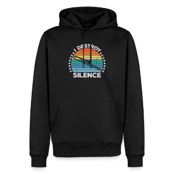 Destroy Silence Marching Band Posaunistin - Männer Premium Bio Hoodie - Schwarz - Vorne - Nico (187cm)