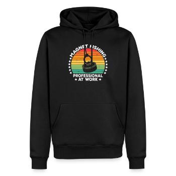 Magnet Fishing Treasure Hunters Détection de métaux - Sweat à capuche Premium bio Homme - noir - Devant - Nico (187cm)