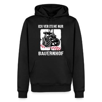 traktor bauer landwirt bauernhof traktorfahrer - Männer Premium Bio Hoodie - Schwarz - Vorne - Nico (187cm)